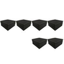 72 Pack Pyramid Shape Soundproof Foam Sound Proof Padding Treatment Panel for Echo Bass Insulation
