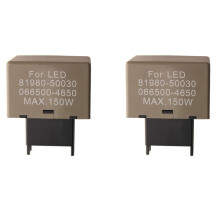 2X Car Accessories 8-Pin Electronic Flasher Relay for LED Bulb 81980-50030 066500-4650