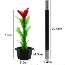 5X Magic Stick to Flower Easy Magic Trick Toys Prop Funny Toys for Adults Kids Magic Tricks Accessories