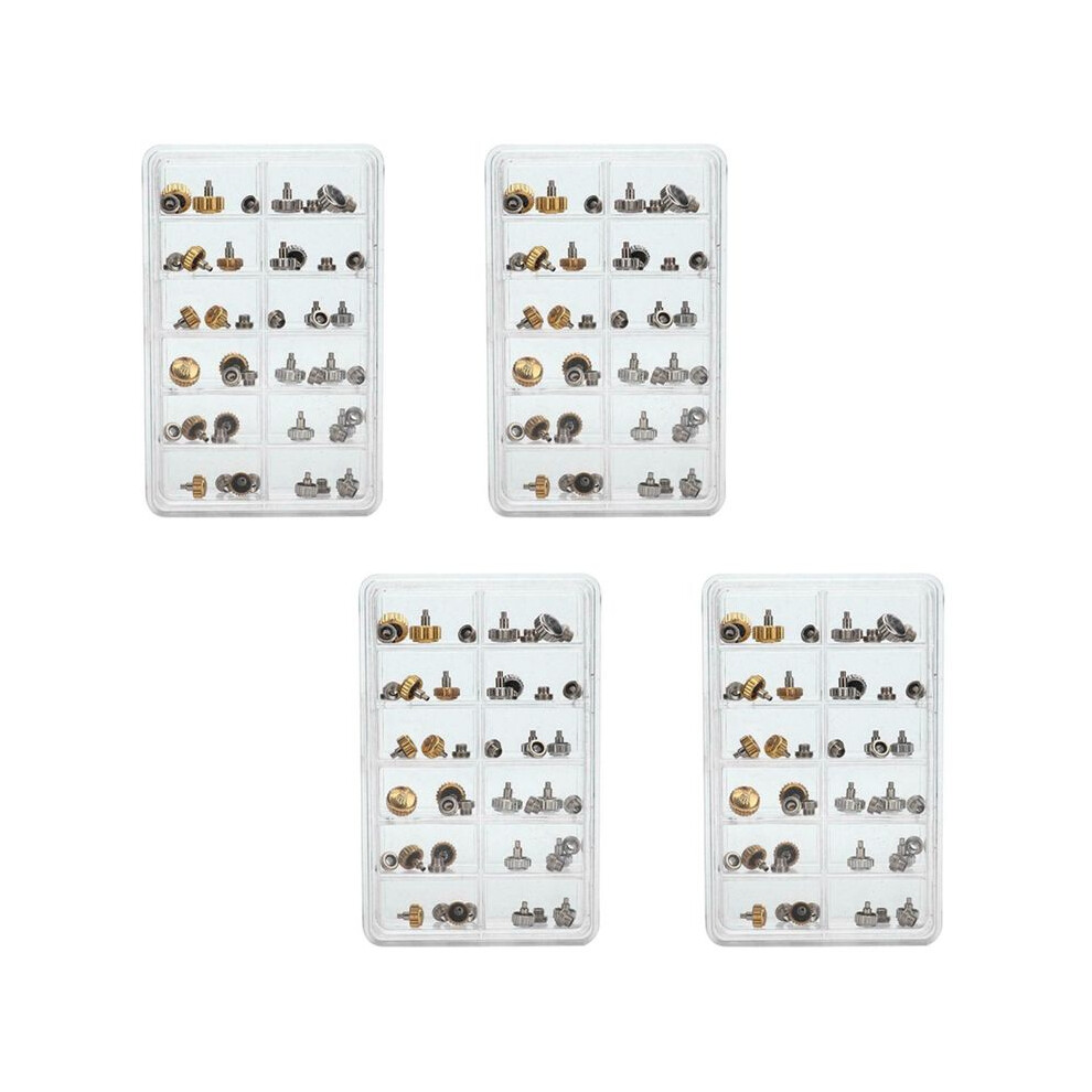 192Pcs Watch Crowns Watch Waterproof Replacement Assorted Repair Tools With Box 4712412688047