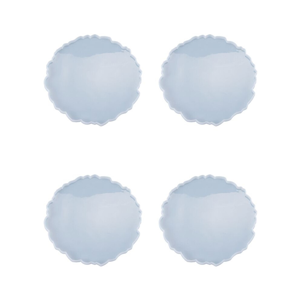 4X Diy Crystal Epoxy Mold Compote Swing Table Round Lace Coaster Table Decoration Silicone Mold 4712006637277