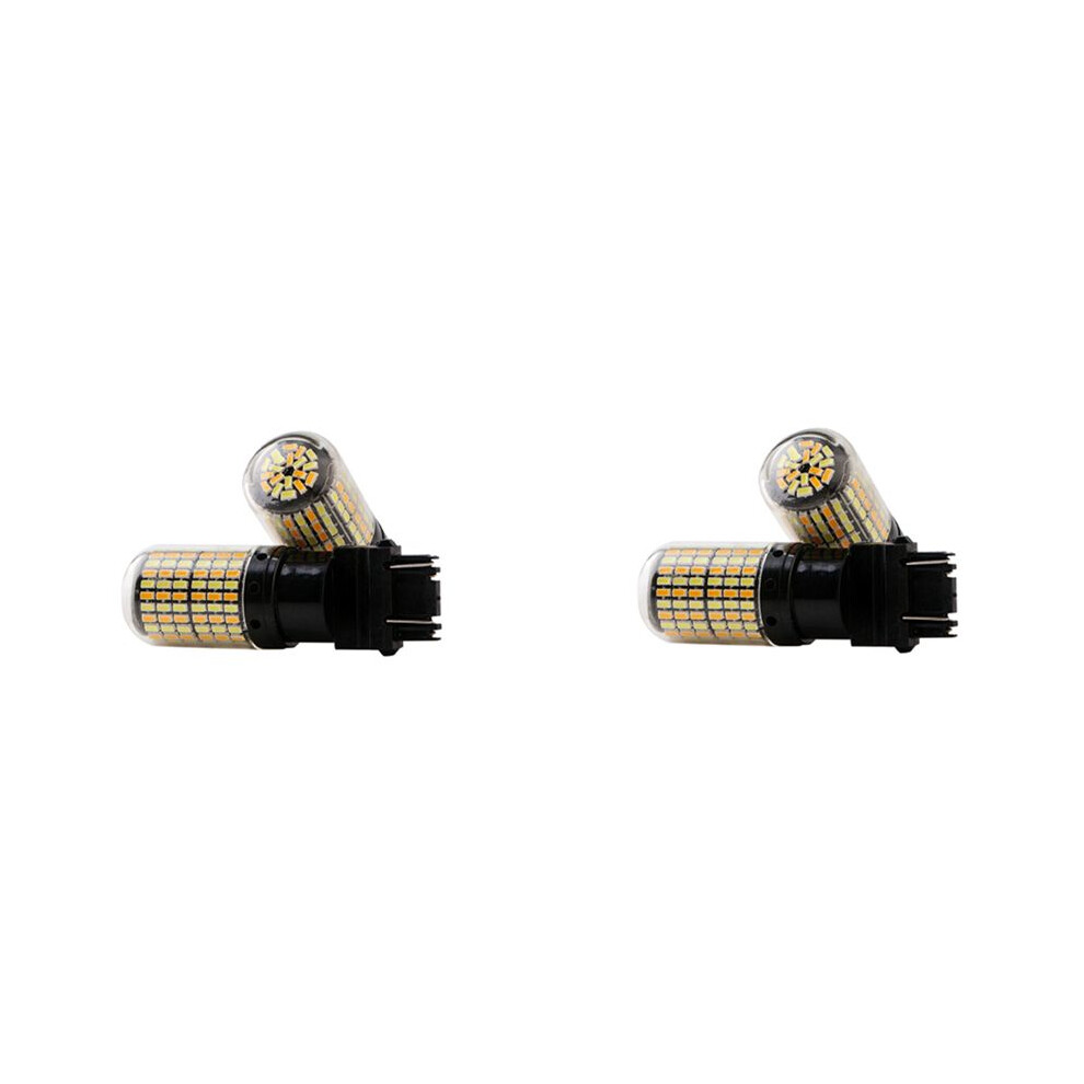 4Pcs 3757 3157 4157Na Led Bulb Switchback Parking Turn Signal White/Amber/Light 6134262356682
