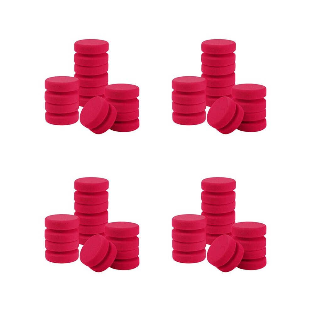 32 Pack Paint Sponge Applicator Detail Sponge Paint Round Wax Applicator Tire Shine Applicator (Red) Red 4713304911496