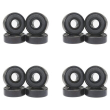16x Rolamentos de Cerâmica Preta Híbrida 608RS de Alta Velocidade Rolamentos de Skate Cerâmica de Plástico Arc 608 Rolamentos