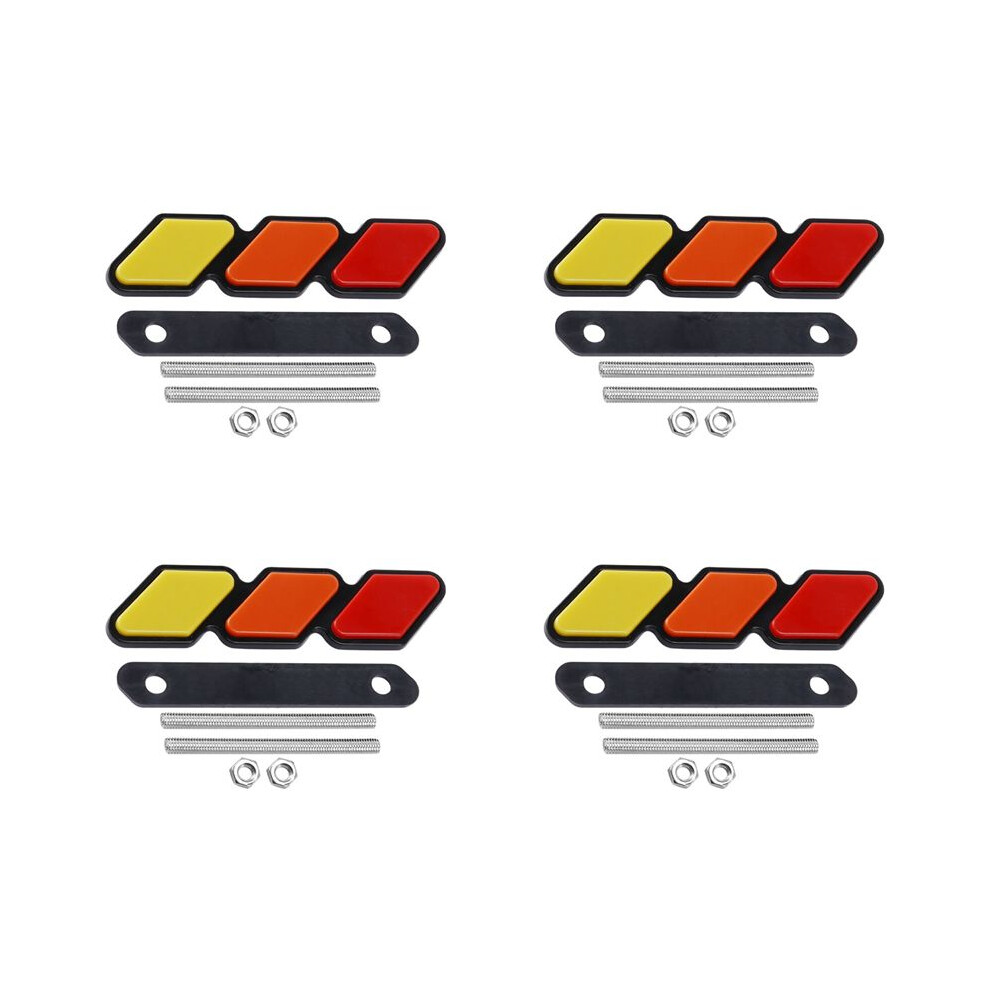 4X Tri-Color Front Grille Badge Emblem for  Tacoma 4Runner Highlander RAV4