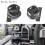 Left/Right Multi-Function Car Window Cup Holder Drinks Holders for  F150 2015-2023 Black+Silver 6