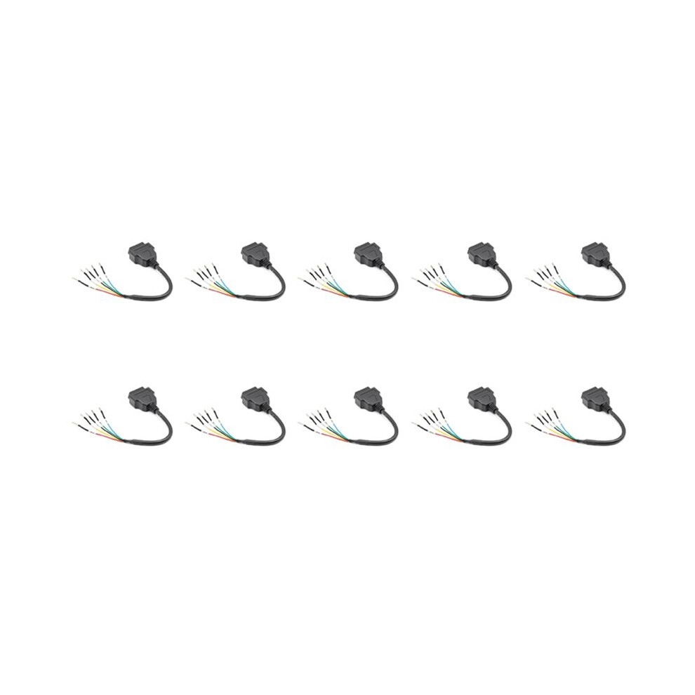 10X 16 Pin Obd Obd2 Female K Can Jumper Tester Connector Car Diagnostic Extension Cable Cord Pigtail 6031158246792