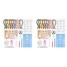 2X Kits de Quilling En Papier 9 Couleurs 1800 Bandes Quilling Papier D'Art Bricolage Artisanat avec Des Outils pour la Décoration de la Maison Cadeau