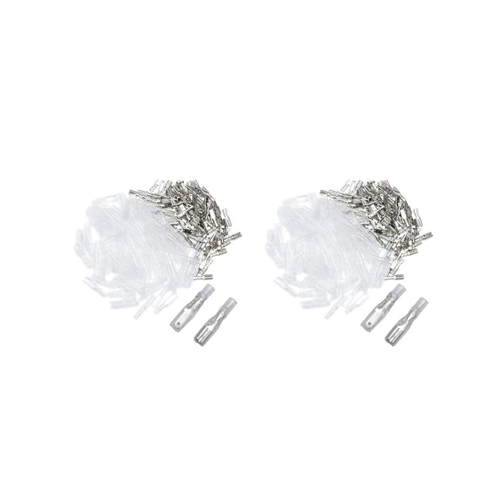 400Pcs Male/Female Spade Crimp Terminals Electrical Insulating Sleeve Wire Wrap Connector, 2.8Mm 4712355561087