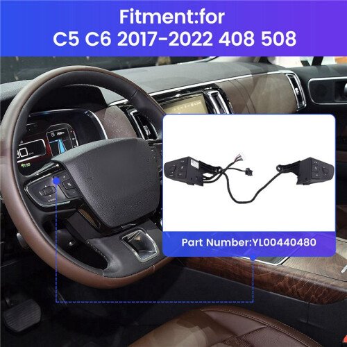 YL00440480 Car Multifunctional  Button for  C5 C6 2017-2022  408 508 VMF Combination  Module 1