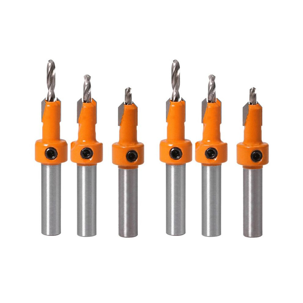 6 Pcs Countersink Drill Bit Set Wood Hole Drill Bit Timber Wood Working Drill Bits With Hex Key For Wood Screw Cutter 4713441524818