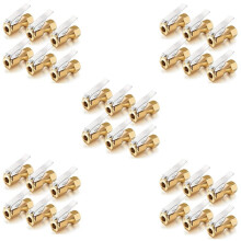 30 Stück Messing Luftspannfutter Open Flow Gerades Reifenspannfutter mit Clip für ReifenfüLlstandsanzeige Kompressor Zubehör