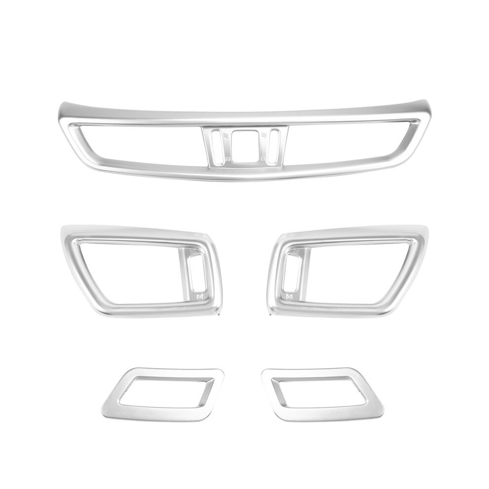 5 Pcs Car Front Console Air Condition Vent Outlet Cover For X-Trail T32 Rogue Qashqai J11 2014-2020 Silver 6132581194794