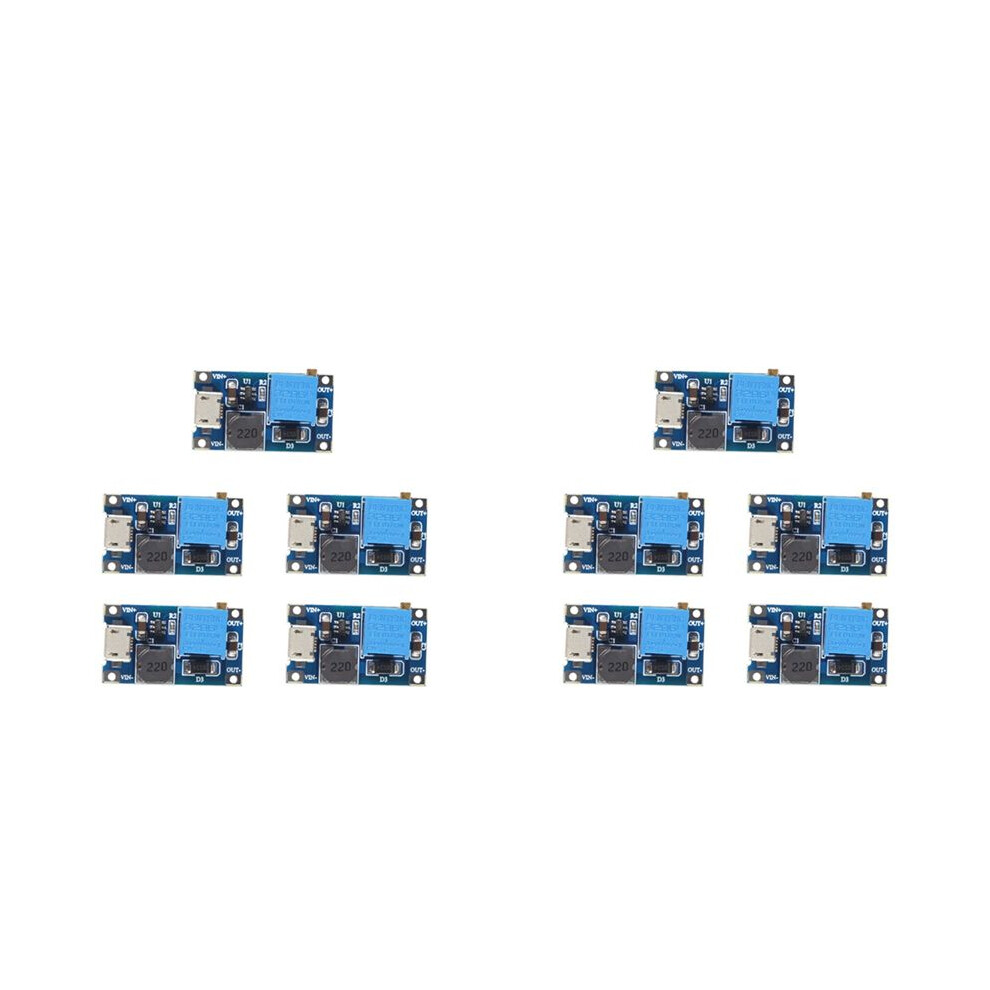 10Pcs 2A - Mt3608 Step Boost Module With Micro-Usb, Step Boost Converter Power Supply Voltage Regulator 6134214642825