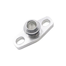 2X AN10 Turbo Oil Return Drain Flange Adapter Kit for Garrett GT28 GT30 GT35 T25 with M8X1.25mm Bolts Silver