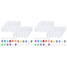 160 Strips 960 Pots Empty Paint Strips Paint Cup Pots Paint Pots Clear Storage Containers for Paintings Art (3Ml)