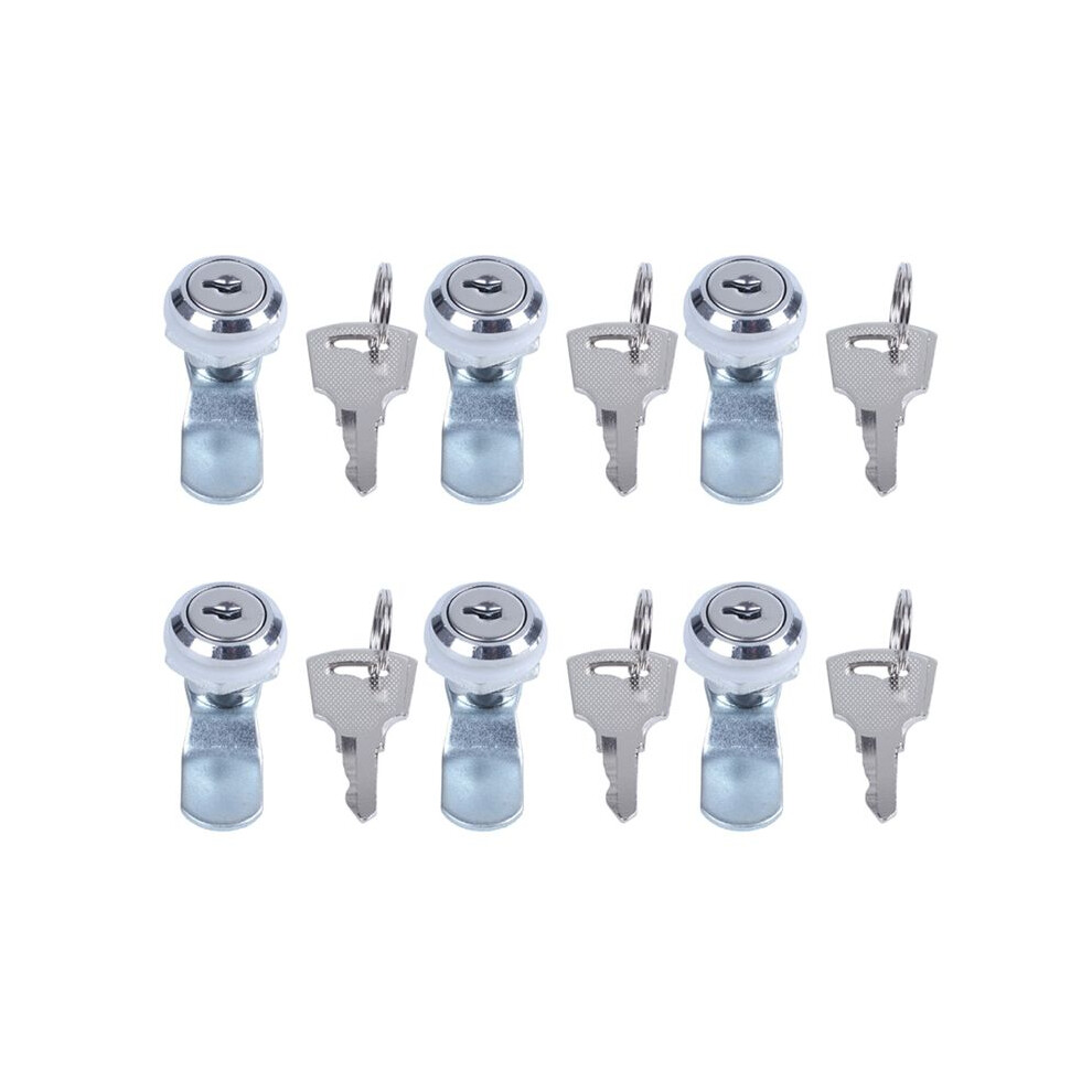 6X Useful Cam Locks For Lockers,Cabinet Mailbox,Drawers, Cupboards + Keys 4713101986062