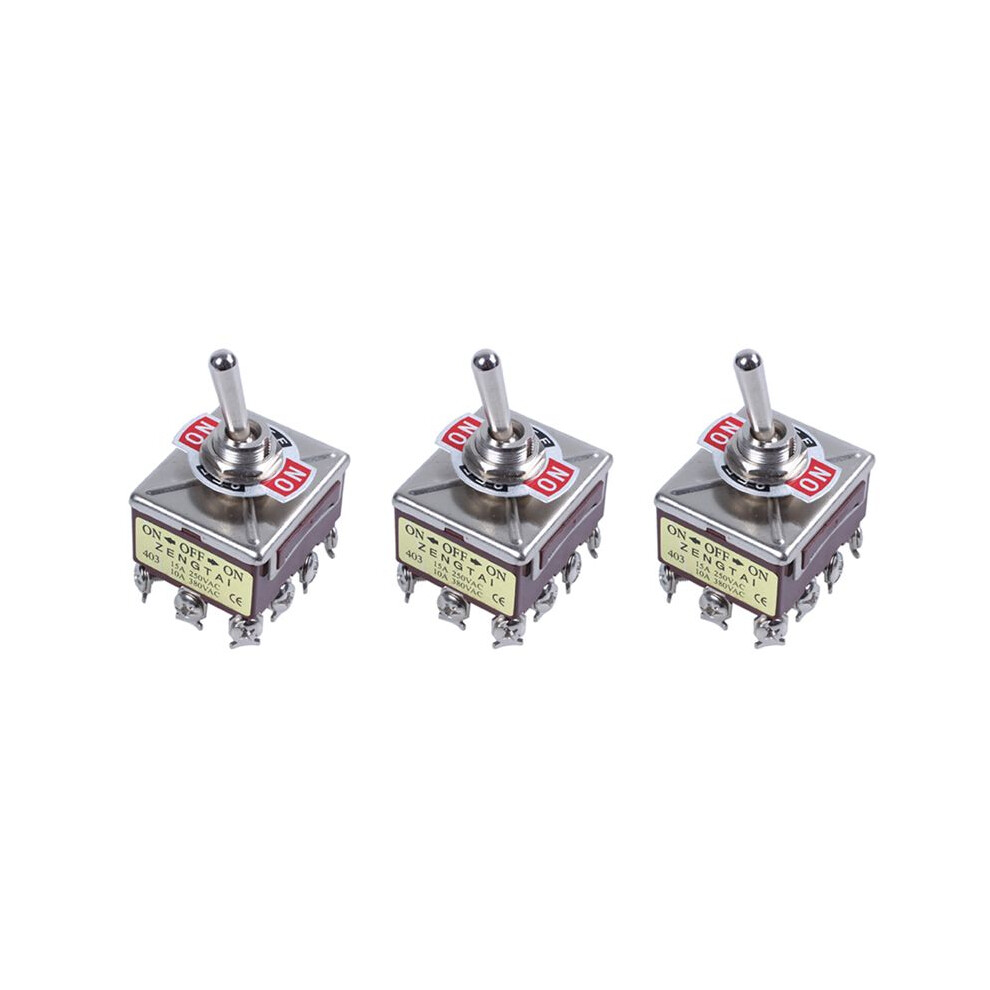 3X Ac 380V 10A /Off/ 3 Positions 12 Pin Latching Toggle 4Pdt 4712486648015