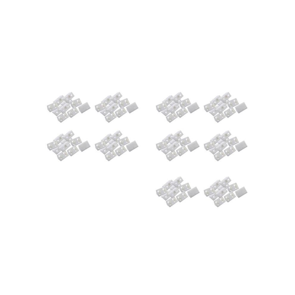 Furniture Cabinet Fastener Corner Braces Angle Brackets White 100Pcs 4712538906117