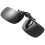 2X Lentede Gafas de  con Clip del Tilon Lente Gris Rectangular Sin Aro Polarizada 2