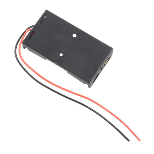 30 Pcs 2 x 1.5V AA Battery Holder Case Box Black W Wire Leads 2