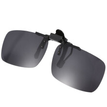 2X Polarized Rimless Rectangle Gray Lens Flip  Clip  Sunglasses Eyeglass