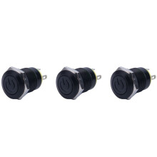 3X 12V 2A 9,5 mm Led Metall Kappe Leistung Momentan Druck Schalter Auto Diy Geändert, Gelb
