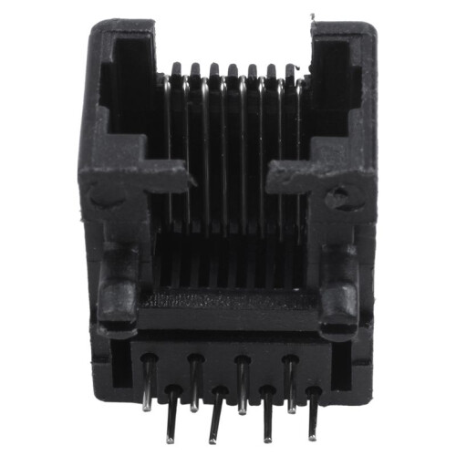 60Pcs RJ45 8P8C Computer Internet Network PCB Jack Socket Black 1
