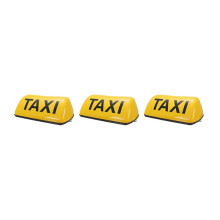 3X Lâmpada de Cabine com Medidor Magnético à Prova D'água de 12V à Prova D'água Lâmpada de Sinalização LED TÁXI - Amarela