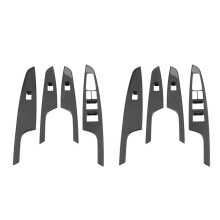 8x ABS Chrome Door Window Glass Panel Armrest Lift  Button Cover Trim for  Tucson 2015-2019 Car Accessories