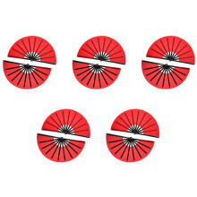 10 Pieces Large Folding Fan Nylon Cloth Handheld Folding Fan Chinese Kung Fu Tai Fan Decoration Fold Hand Fan(Red)