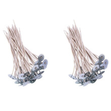 200Pcs ECO Wicks for Soy Candles, 8 Inch Pre-Waxed Candle Wick for Candle Making,Thick Candle Wick with Base