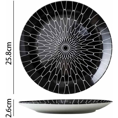 Ceramic Dinner Plates Set with Lip Edge Design, Stackable and Easy Clean, Modern GiftReady 2