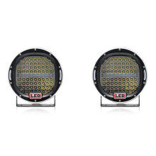 2st 7 Inch 300W Offroad LED-Werklampbalk Wit+Amber, Ronde Spotlight Autowerklamp voor Truck 4WD 4X4 ATV UTV SUV
