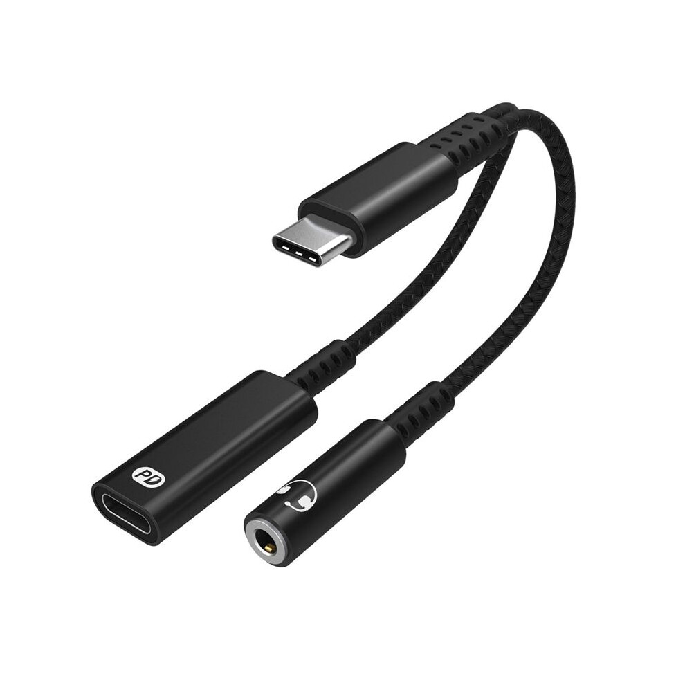 3.5Mm To Aux Cable Adapter 3.5Mm Aux Earphone Converter Pd 60W Fast Charging Sound Card For Headset Universal 6032125462368