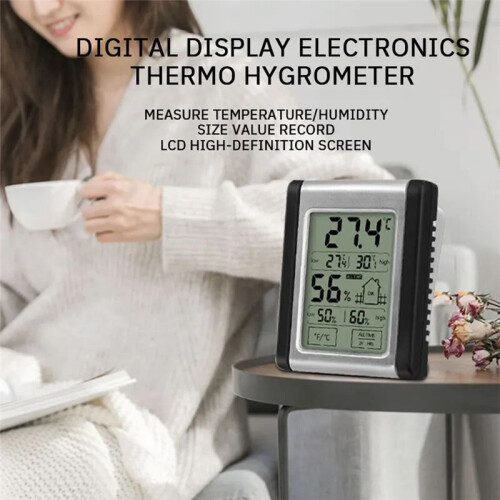 Misuratore di Temperatura e Umidità Digitale Ad Alta Precisione per Interni con Touch Screen Elettronico 1
