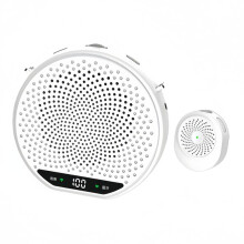 Little Bee Enceinte Sans Fil Magnétique à Bouton, Guide Pédagogique, Centre Commercial, Haut-Parleur Cravate Puissant, 2,4 GHz, Blanc