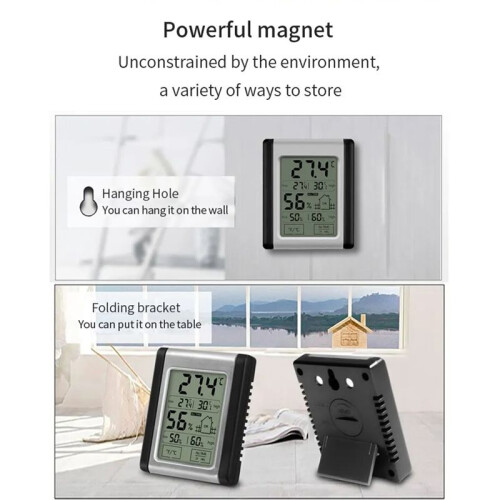 Misuratore di Temperatura e Umidità Digitale Ad Alta Precisione per Interni con Touch Screen Elettronico 2