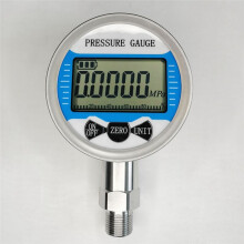 G1/4 Gewinde Gas Wasser Öl Luft Kraftstoffe Druckmessung 100mm Zifferblatt 0-60Mpa Radial LCD Display Manometer