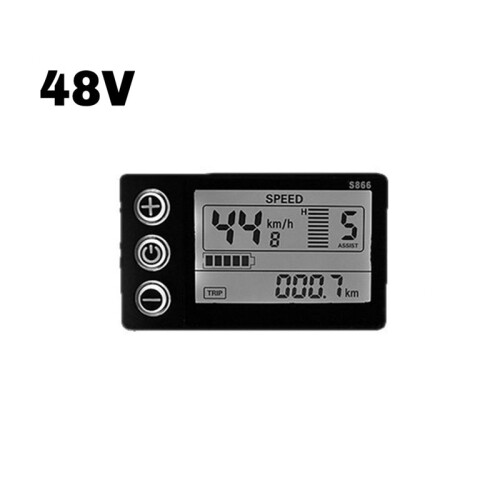 S866 Electric Bicycle Display LCD Meter for Intelligent Controller Ebike Panel SM Plug Electric Bike 48V 1