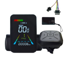 F3 Scooter Elettrico NFC LCD Display A Colori Misuratore Animato UART 24V/36V/48V/60V e-Bike NFC LCD Tachimetro SM5+2PIN