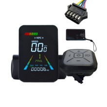 F3 E-Bike NFC LCD-Scherm Kleuren Geanimeerde Meter UART 24V/36V/48V/60V Elektrische Scooter NFC LCD Meter Snelheidsmeter SM5PIN