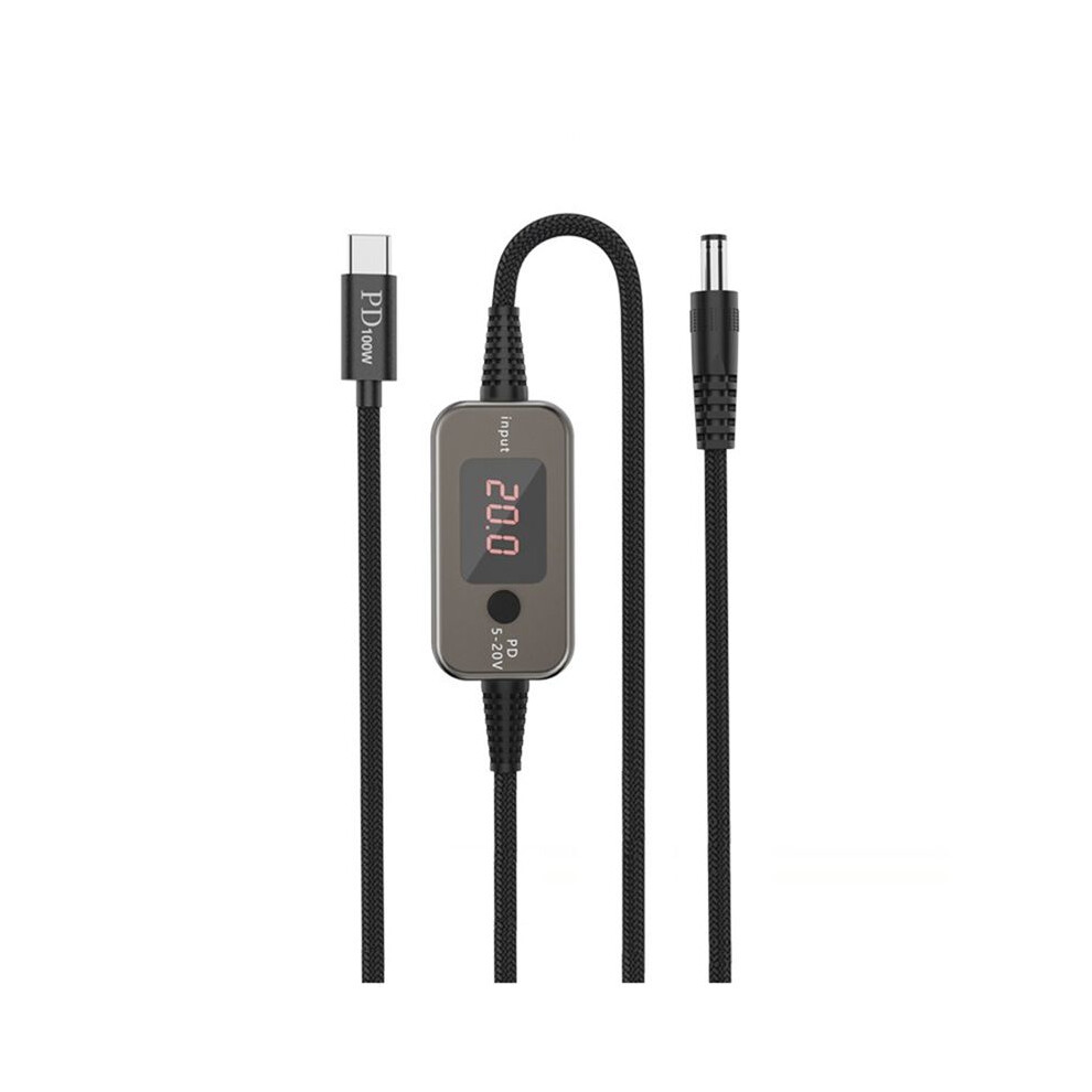 Type C To Power Boost Cable Usb C To Adapter Cable 5V/9V/12V/15V/20V Adjustable Voltage Pd Fast Charging Cable 6033461005387