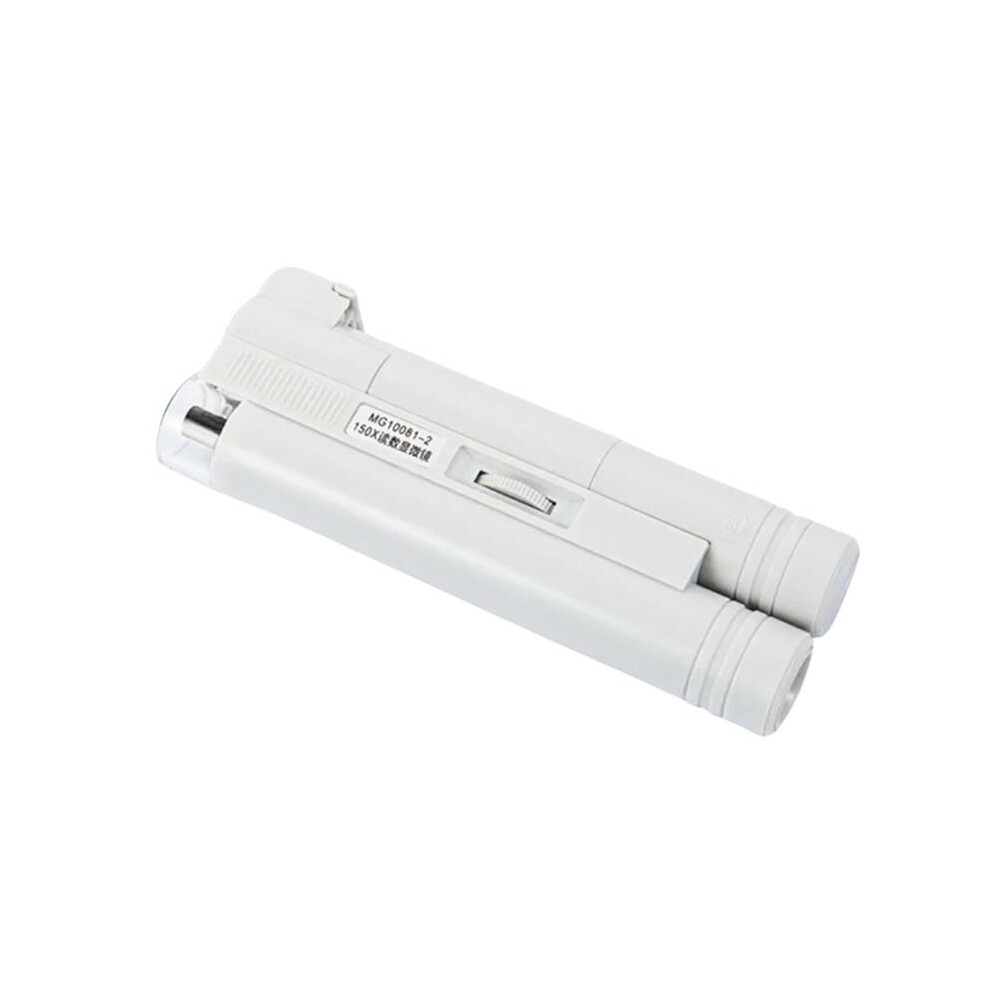Pocket Microscope 150X Portable  Magnifier Without Scale Reading Scale Foldable Magnifying Loupe with LED Illuminate