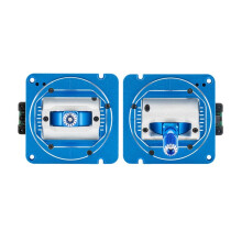 2 STÜCKE AG02 CNC Hall Gimbals Zwei-Wege-Verstellbarer Metall-Hall-Joystick für TX16S MKII/TX15/BOXER-Fernbedienung, Blau