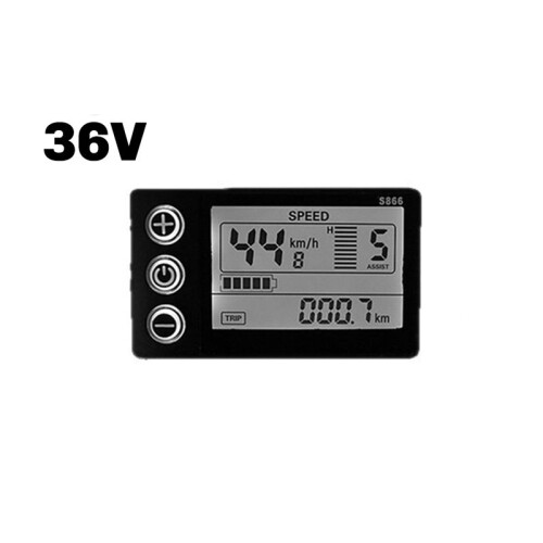 S866 Electric Bicycle Display LCD Meter for Intelligent Controller Ebike Panel SM Plug Electric Bike 36V 1