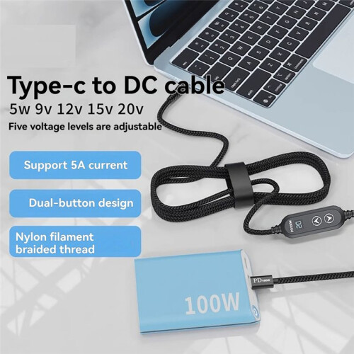 Type C Naar  Power Boost-Kabel  5V/9V/12V/15V/20V Instelbare Boost-Omvormer PD100W Triggerkabel USB Naar -Adapter 2