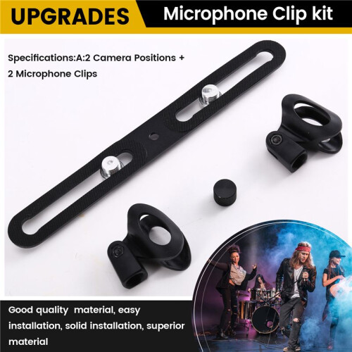 Support de Microphone avec Clip pour Diffusion en Direct, Support de Microphone, A 2
