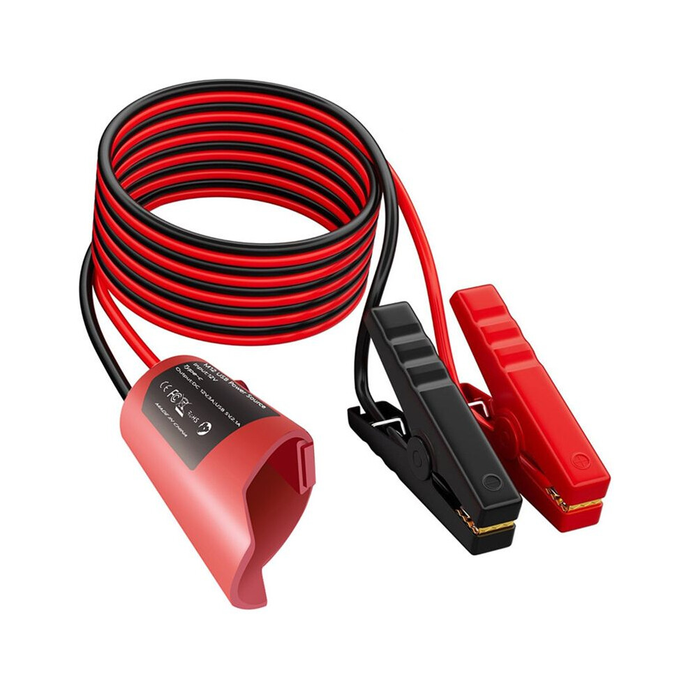 For M12 Lithium Battery Compatible Jump Start Cable Kit 12Awg 1.8M Cord With 100A Clamps 6032810078102