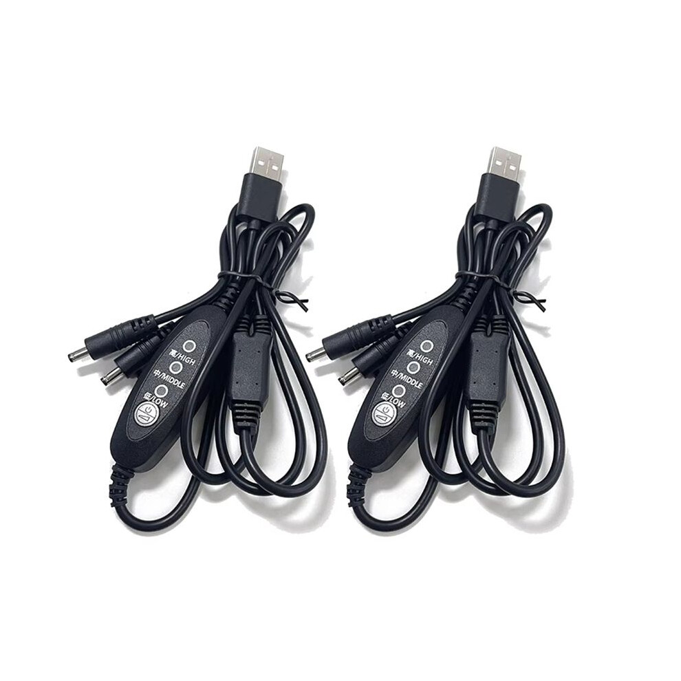 2Pcs Usb Fan Speed Controller 3 Stage Wind Power Adjustment Cooling Clothes Fan Cable Fan Controller Adaptor Connector 6033184280290